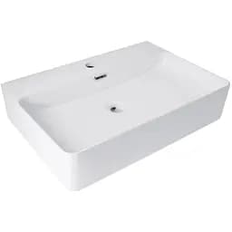 Раковина подвесная Qtap Nando LT 610х420х140 мм, White, прямоугольная, без донного клапана QT12116146W