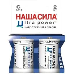 Батарейка Наша Сила ЦБ-00184756 LR14 Ultra Power блистер
