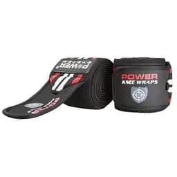 Бинти на коліна Power System PS-3700 Knee Wraps Red/Black (пара) (PS-3700_Red-Black)