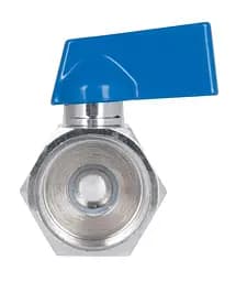 Кран кульовий міні Thermo Alliance Standart 1/2" ВВ прямий, хром, півметелик SD187W15 - мініатюра 2