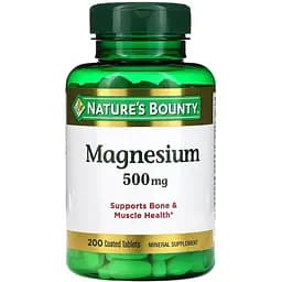 Магний Nature's Bounty Magnesium 500 мг 200 таблеток