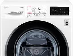 Пральна машина LG з фронтальним завантаженням F2J5HS9W, 7кг, 1200, A+++, Пар, глибина 45см, Дисплей, Інвертор, Білий (F2J5HS9W) - мініатюра 10