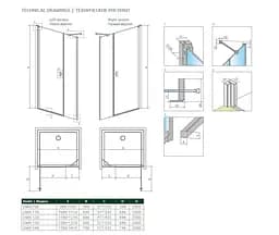 Душові двері Radaway Nes DWS 110 см 10028110-01-01L - мініатюра 2