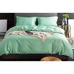 Постельное белье L&M Home Textiles двуспальная постель из вареного хлопка не требует глажки 100% хлопок 180х220см Мятный