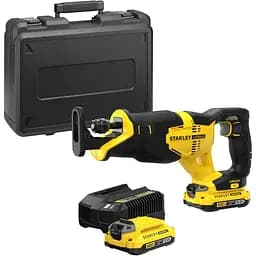 Пила саблевая Stanley FatMax V20 безщеточная аккумуляторная с 2 аккумуляторами и кейсом (SFMCS310D2K-QW)
