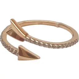 Золоте незамкнене кільце Харківська ювелірна фабрика Сьріла з фіанітами. 700086-Рр 17,5