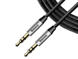 Аудiо кабель AUX Baseus Yiven Audio Cable M30 1.5 м чорний (CAM30-CS1) - мініатюра 2