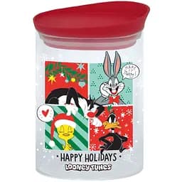 Банка для зберігання Warner Bros. Looney Tunes Holidays з пластиковою кришкою 8.5x12.5 см 500 мл (85005769)