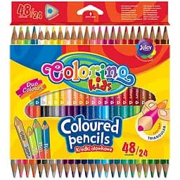 Карандаши цветные Colorino двусторонние 48 цветов 24 шт. (51705PTR)