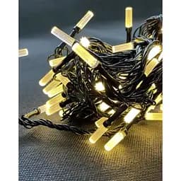 Новорічна гірлянда Восьмигранний рубін 6 м - 100 Тепло білих лампочок