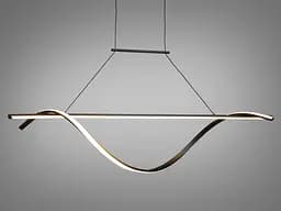 Люстра стельова LED Diasha 2262-120BK, 50W, 2750 лм, регульована висота 60-115 см, сучасний стиль для барної стійки - мініатюра 3