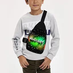 Сумка через плечо детская Minecraft Крипер 29х17 см сумка слинг для мальчика (02087)