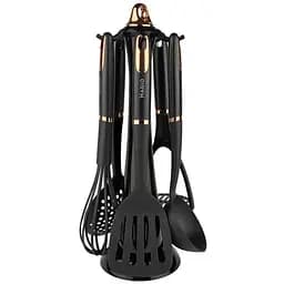 Набір кухонного приладдя Magio MG-1126 на підставці 5 предметів Чорний
