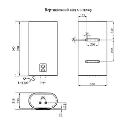 Водонагрівач Kroner Flacher K80F2-D з сухим ТЕНом CV031151 - мініатюра 7