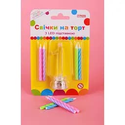 Набір свічки +цифра LED "Maxi" 1 що світиться MX701007-1 (123456789168)