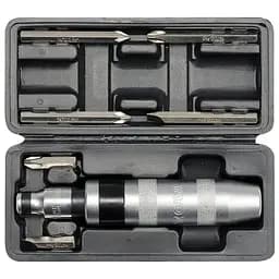 Викрутка реверсивна ударна Yato квадрат 1/2, 7 насадок 5/16 СrV (YT-2802)