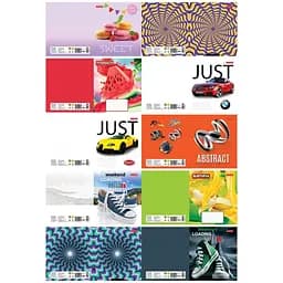 Зошити учнівські Тетрада Фемілі Лайн Мікс-1, 2 з УФ-лаком 24 аркуша клітинка 10 шт. в упаковці