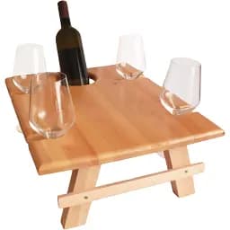 Столик винний Mazhura Vine на магнітних ніжках вільха 45 x 38 x 25 см бежевий (mz688983)