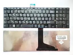 Клавіатура для ноутбуків Toshiba Satellite C850, L850 чорна з чорною рамкою RU/US