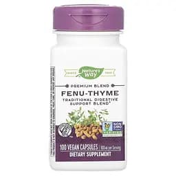 Пажитник і чебрець Nature's Way Fenu-Thyme, 100 вегакапсул для підтримки дихальної системи