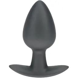 Анальная пробка Ouch! Smooth Anal Plug Metallic M 7.9 см (серый)