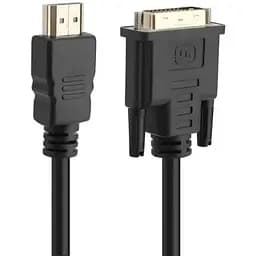 Кабель Prologix Premium HDMI - DVI V 1.3 (M/M), Single Link, 18+1, 0.5 м, Black (PR-HDMI-DVI-P-01-30-05m)