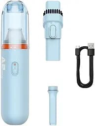 Портативний акумуляторний пилосос для авто Baseus A2 Pro Car Vacuum Cleaner (6000pa) синій - мініатюра 5