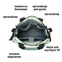Рюкзак Tigernu T-S8651 14 Green - мініатюра 4