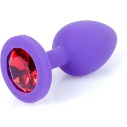 Силіконова анальна пробка Boss Of Toys Boss Series - Jewellery Purple Silicon Plug Small Red S, BS6400082, Филетовый / Червоний