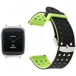 Двойной ремешок Primo с перфорацией для часов Asus ZenWatch 2 (WI501Q) Black Green