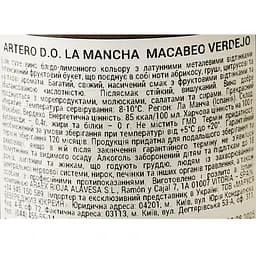 Вино Artero La Mancha Artero D.O. Macabeo-Verdejo біле сухе 0.75 л - мініатюра 6