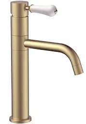 Смеситель для умывальника Rea Serra brushed gold низкий REA-B1144 Золотой