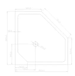 Душовий піддон Eger Stefani 100x100 п'ятикутний 599-535-100/2 - мініатюра 3
