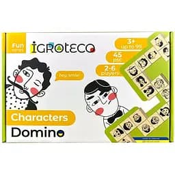 Настільна гра Igroteco Доміно Персонажі від 2 до 6 гравців 45 елементів (900620)