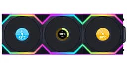 Вентилятор Lian Li Uni Fan SL Wireless LCD 120-3 Reverse Black (G99.12RSLLCD1W3B.00)