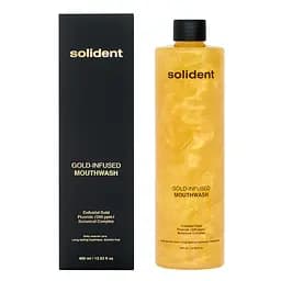 Ополіскувач для ротової порожнини Solident Gold-Infused Mouthwash із колоїдним золотом 400 мл