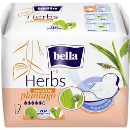 Гігієнічні прокладки Bella Herbs Sensitive Plantago 12 шт. (BE-012-RW12-022)