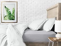 Комплект постільної білизни Cosas Snow CS1 Двоспальний білий (Ranfors_White_Grey_180) - мініатюра 3