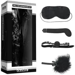 BDSM набор Lovetoy Deluxe Bondage Kit 4 шт. черный