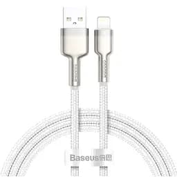 Кабель Baseus Cafule Metal Lightning 2.4A (1m) white (CALJK-A02)