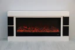 Електричний камін Logos Long 158 1500Вт Bluetooth звук потріскування дров White with black (10080146) - мініатюра 4