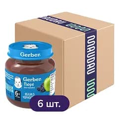 Пюре Gerber Яблоко и чернослив 780 г (6 шт. х 130 г)