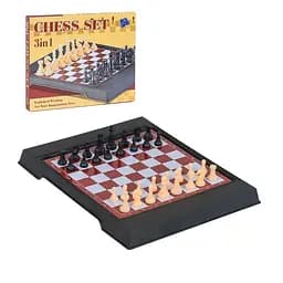 Набір настільних ігор "Магнітні шахи 2 в 1" Bambi 3608 Розмір ігрового поля 21х21 см