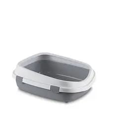 Stefanplast Queen - Туалет для котов с высокими бортами 71х55х24.5 см серый