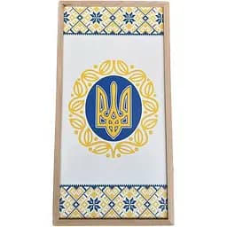 Нарди дерев’яні великі Україна з кубиками та фішками 50 x 50 см