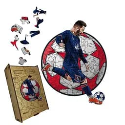 Пазл деревянный Месси, А1, Деревянная коробка 500+ элементов