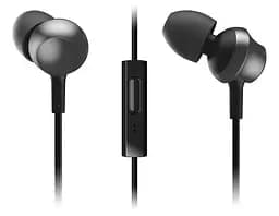 Провідні вакуумні навушники Panasonic RP-TCM360GCK з мікрофоном (Чорні)