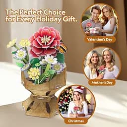 Тривимірна головоломка-конструктор Cubic Fun Flower Bouquet Camellia Букет квітів Камелія (W3302h) - мініатюра 6