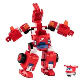 Конструктор-трансформер Super Wings Small Blocks 2-in-1 Buildable Transforming Vehicle Jett, Джетт, 293 детали (EU385005)