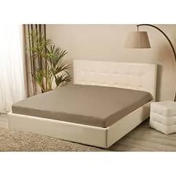 Простирадло на резинці Iris Home трикотаж 200х160х25 см кавове (svt-2000022307185)